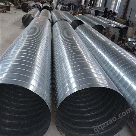 青岛威尔森低价处理莱西铁皮螺旋风管钢结构白铁风管厂家