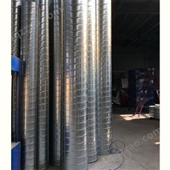 青岛威尔森专业生产东营双层螺旋风管钢结构白铁风管厂家
