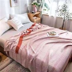 竹纤维毛巾被夏季薄款纯棉纱布盖毯单双人空调薄被学生午睡沙发毯