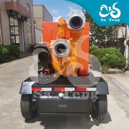萨腾400立方移动防汛泵车自吸式大流量排污水泵 柴油可移动排涝泵自吸式水泵