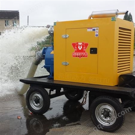希图动力（厂家直供）移动式柴油泵车 1000方水泵 柴油泵车可移动防雨型