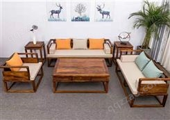 新中式 沙发 新中式沙发实木 实木沙发新中 南美胡桃木沙发多少