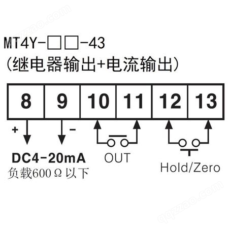 模拟量输出面板表20mA传送数字显示型电流表72x36韩国奥托尼克斯