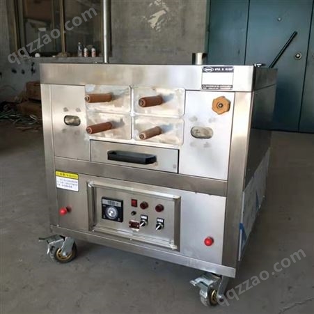 深圳燃气双温控烧饼炉驴肉自动火烧炉 电气两用远红外线烧饼机