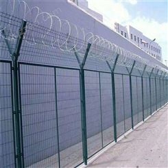 PVC机场护栏网 机场配套围墙护栏 坤贤 浸塑机场围栏网