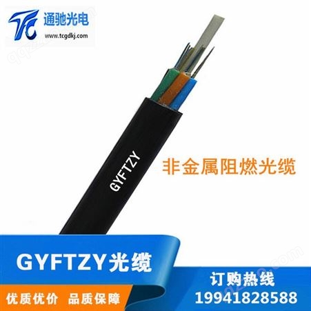 非金属阻燃24芯光缆 GYFTZY-24芯 矿用阻燃室外24芯光缆