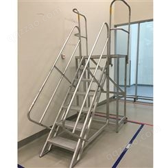 天津生产不锈钢登高梯 定制不锈钢登高器-登高车-三步梯厂家GOFO