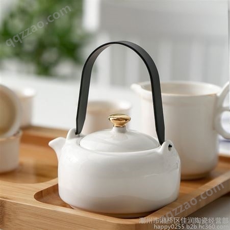 佳润CJY-202E 批发陶瓷茶具套装盖碗茶壶玻璃公道杯整套礼盒礼品定制