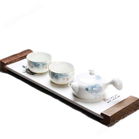 功夫茶具套装 陶瓷家用茶具 简约个性小清新盖碗泡茶器