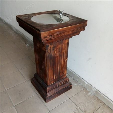 QY08-01木材质公共饮水台 公共直饮水台 不锈钢节能饮水机