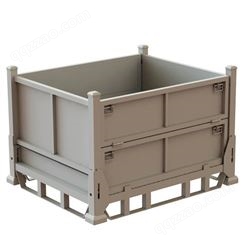 折叠金属箱 折叠式可堆叠金属包装箱 物流配送铁板料箱