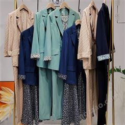 曼德诗品牌女装批发春季套装2022年时尚职业两件套广州货源撤柜款