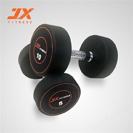 JX军霞包胶圆形哑铃组合套装  防滑设计健身房专用杠铃器材