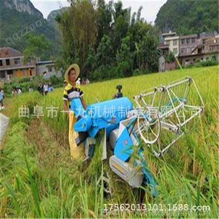 YJ-L12家用电启动履带式水稻小麦脱粒机 小型稻麦收割机 欢迎订购