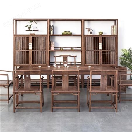 厦门 南美胡桃木茶桌价格 茶桌椅组合 新中式茶桌怎么样
