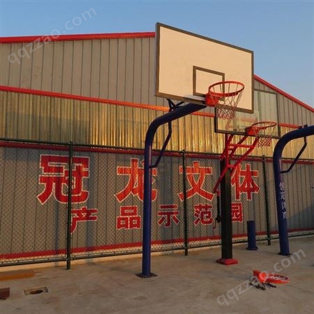 冠龙文体精工制造 篮球架厂家 圆管地埋篮球架 成人户外产品 价格合理