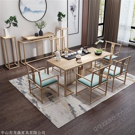 厦门 南美胡桃木茶桌价格 茶桌椅组合 新中式茶桌怎么样