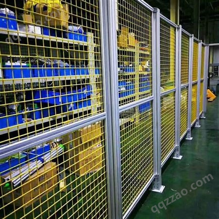 机器人围栏4040铝型材车间仓库隔离网 自动化设备安全护栏