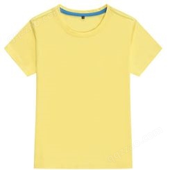 中小儿童短袖T恤纯色圆领莱卡棉幼儿园小学手绘活动定制童装校服