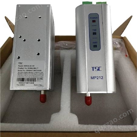TSC信通MF210-ST20D3TE4-HV工业级串口光纤收发器ST单模双纤