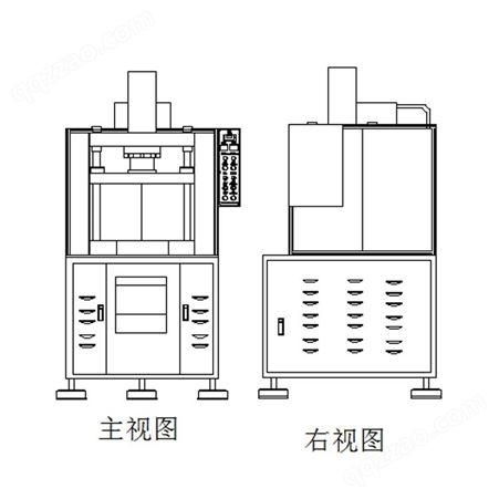 东莞四柱三板开放式结构四柱推拉式液压机,油压回路设计简单