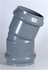 固原灰色5寸PVC-U一承一插22.5度弯头_UPVC管材管件