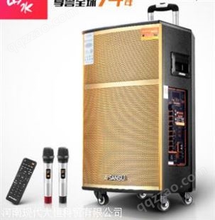 QX1229郑州山水音响 特美声电瓶音箱 SANSUI广场舞拉杆音响
