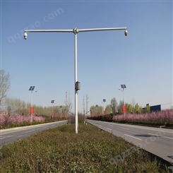 河南标志杆 4米10米道路八角监控杆  新农村广场球场