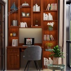 重庆全屋家具定制 水平 实木书柜设计 实木酒柜 可来图加工