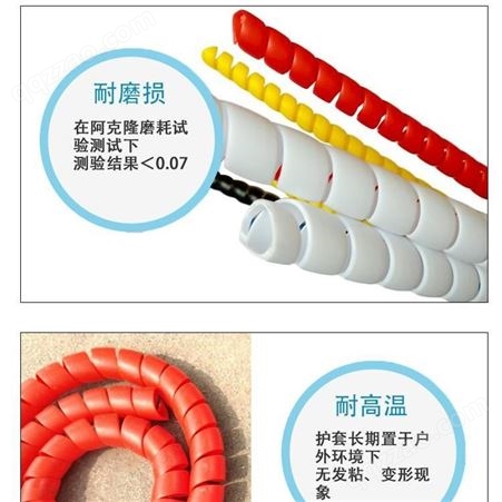 清河长城高压油管保护套 耐老化液压胶管保护套 塑料螺旋保护套 一年质保