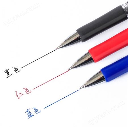 得力S01自动笔弹簧笔 12支装 按动中性笔黑红蓝 0.5mm碳素签字笔 单支装