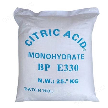 高含量工业级柠檬酸 污水处理除垢 食品添加剂 25kg/袋