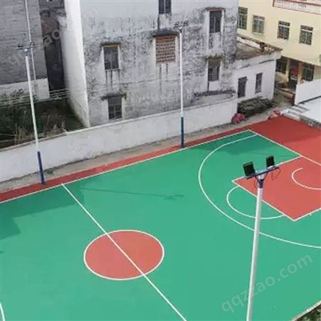 加工制造硅PU篮球场,铺设篮球场地室外硅PU贴心售后