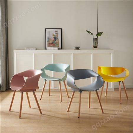 NV-001现代简约家用椅子塑料北欧网红餐椅靠背凳子休闲椅书桌椅洽谈桌椅