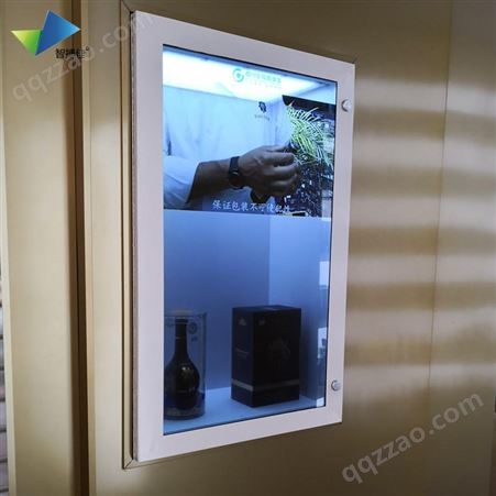 透明柜定制款65寸触摸透明展示柜可透明展示且带有触摸互动功能