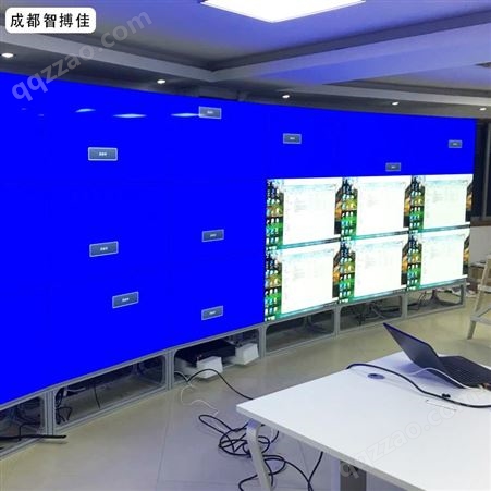 LCD拼接屏一套大屏显示系统3行×6列55寸面板超窄边液晶显示单元（单边边宽1.8mm）及视频拼接处理器
