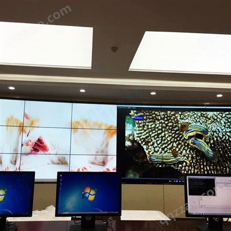 LCD拼接屏一套大屏显示系统3行×6列55寸面板超窄边液晶显示单元（单边边宽1.8mm）及视频拼接处理器