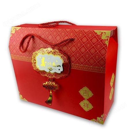 精品礼品包装盒定做工厂 喜庆红色礼品包装盒