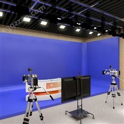 3D虚拟演播室 校园电视台灯光装修 蓝箱施工设计方案 线上发布会设备