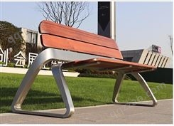 公园扶手椅子 户外铸铁铝脚防腐木靠背条椅景区广场定制公园椅