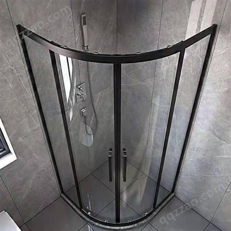 铭轩sus304不锈钢扇形淋浴房家装隔断 干湿分离房工程淋浴房