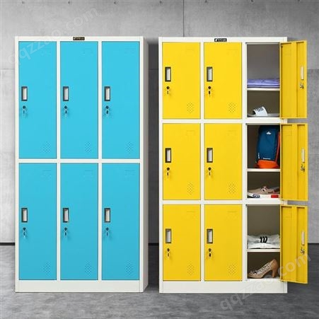 万蓝学生书包柜员工更衣柜浴室带锁放鞋柜多门储物柜