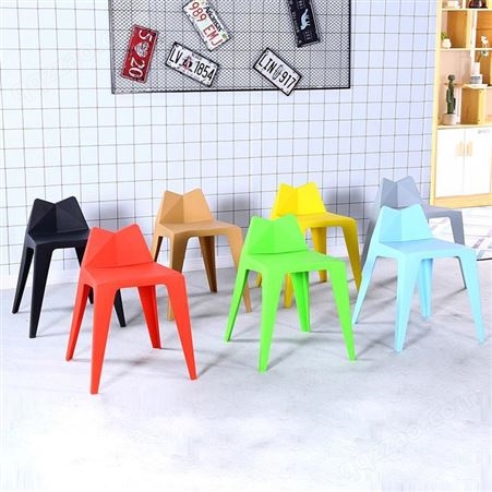 东莞迪佳家具新款椅咖啡店 奶茶接待凳子 洽谈简约现代塑料靠背餐椅