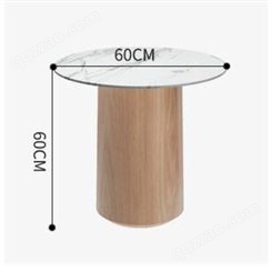 2021年新款岩板茶几 新款岩板桌 网红时尚岩板茶桌迪佳家具可定制 岩板圆桌