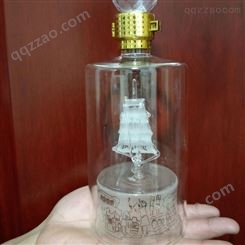 酒瓶  工艺酒瓶  玻璃工艺酒瓶  透明白酒瓶   华企玻璃工艺酒瓶